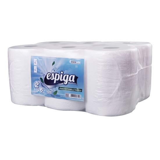 Espiga 21 cm Fotoselli Havlu 6 Rulo
