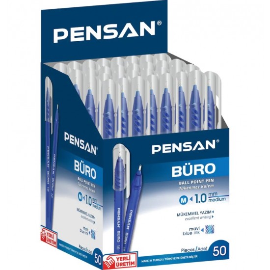 PENSAN 2270 BÜRO TÜKENMEZ KALEMİ 1MM MAVİ  50 li