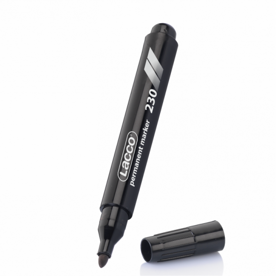 Lacco Permanent Markör - Yuvarlak Uç - Siyah