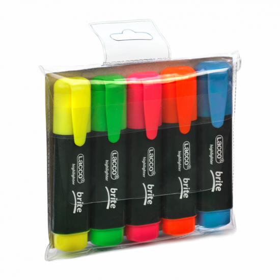 Lacco Brite Fosforlu Kalem - 5'li Set