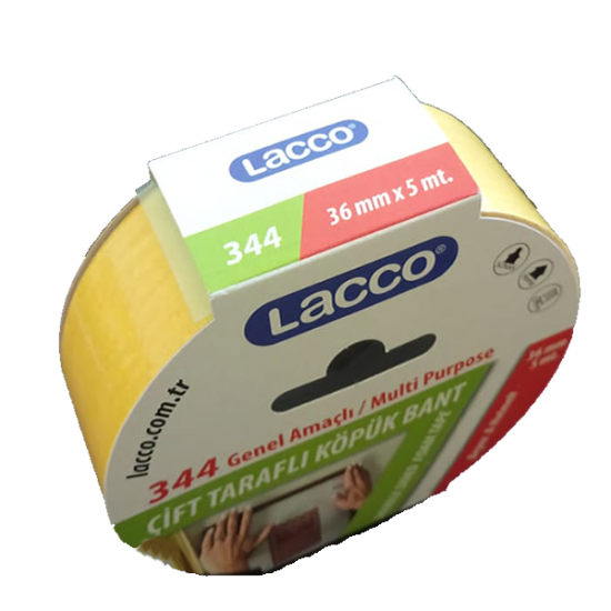 Lacco Çift Taraflı Köpük Bant   36 mm * 5 m.